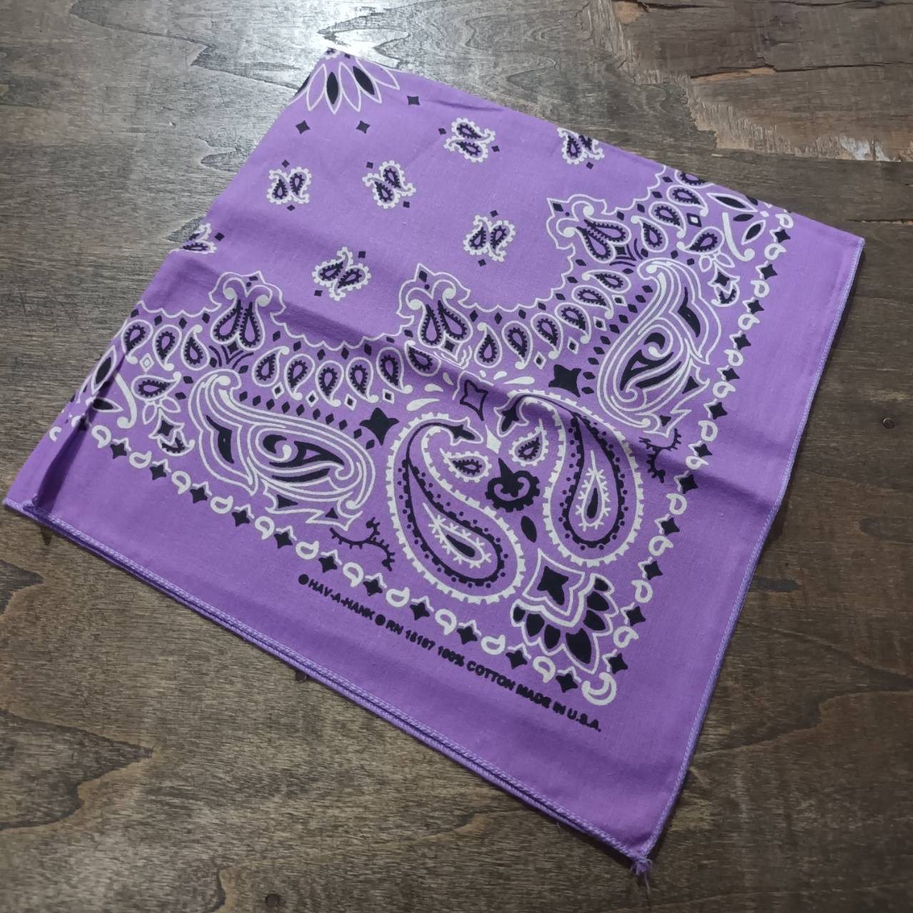 HAV-A-HANK RN 15187 100% COTTON MADE IN USA COLOR-PURPLE