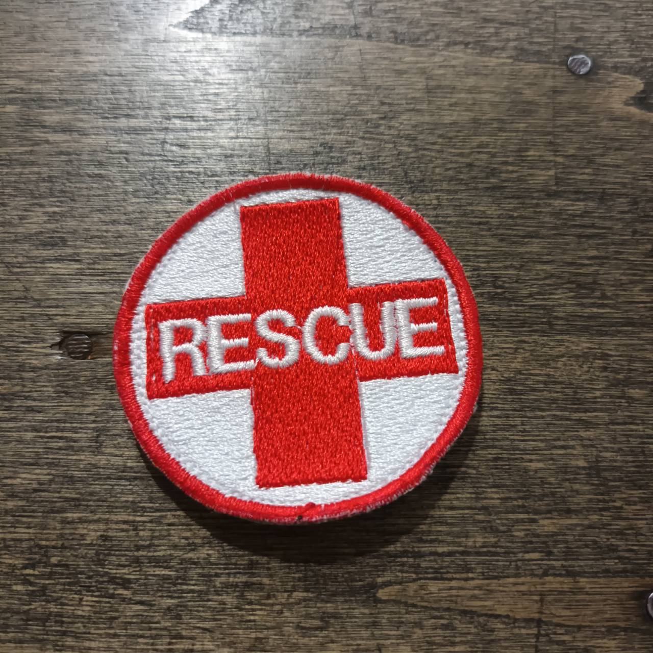 Tec40 VELCRO PATCH RED CROSS RESCUE กู้ภัย กู้ชีพ