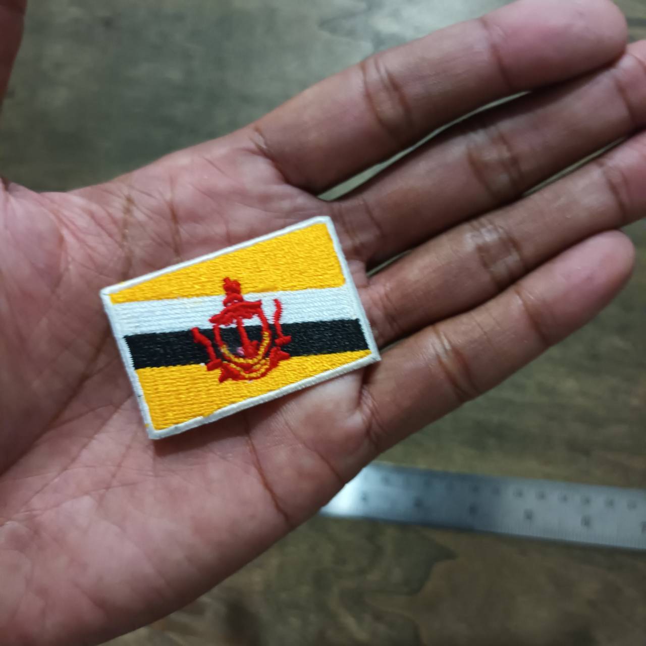 Tec40 GLUE PATCH BRUNAI บรูไน อาร์มรีด ขนาด 50mm × 35mm