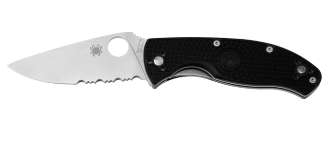 Spyderco Tenacious Light-weight C122PSBK FRN partly serrated pocket knife