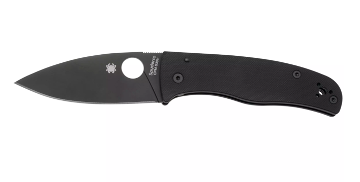 Spyderco Bodacious C263GPBK, DLC CPM S30V, Black G10 pocket knife, Sal Glesser design