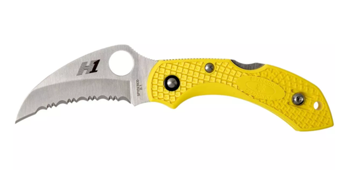 Spyderco Dragonfly 2 Salt Hawkbill C28SYL2HB serrated pocket knife