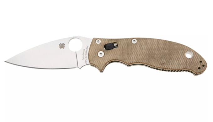 Spyderco Manix 2 CPM Cru-Wear C101MPCW2 Brown Canvas Micarta pocket knife
