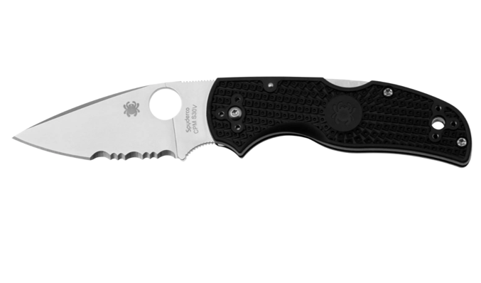 Spyderco Native 5 Lightweight C41PSBK5 Black FRN, partially serrated pocket knife