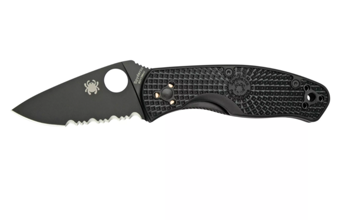 Spyderco Persistence Lightweight Black C136PSBBK FRN partially serrated pocket knife