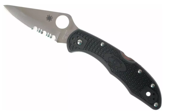 Spyderco Delica 4 C11PSBK partly serrated pocket knife