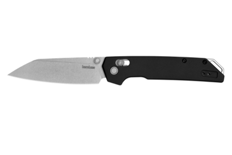 Kershaw Iridium DuraLock Folding Knife D2 Reverse Tanto Blade, Black Aluminum Handles (2038R)
