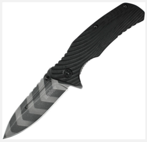 Kershaw Trace Assisted Opening Knife Tiger Stripe, Black Polymer Handles (KS1311TSX)