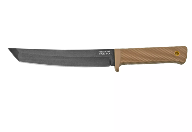 Cold Steel Recon Tanto Fixed Black SK-5 Blade, Desert Tan Handles (49LRT-DTBK)