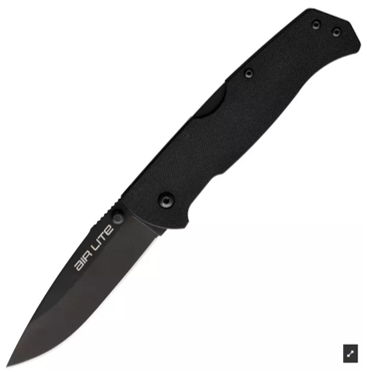 Cold Steel Air Lite Folding Knife AUS-10A Black Blade, Black G10 Handles (26WDBKBK)
