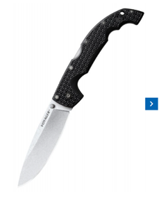 Cold Steel Voyager XL Drop Point Folding Knife AUS-10A Plain Blade, Griv-Ex Handles (29AXB)
