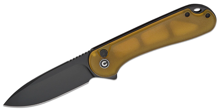 CIVIVI Elementum II Flipper Knife Nitro-V Black Blade, Bead Blasted Ultem Handles (C18062P-8)