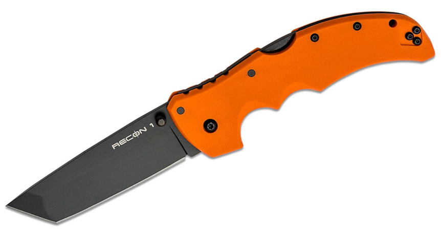 Cold Steel Recon 1 Tanto S35VN Plain Blade, Orange G10 Handles (CS-27BT-ORBK)