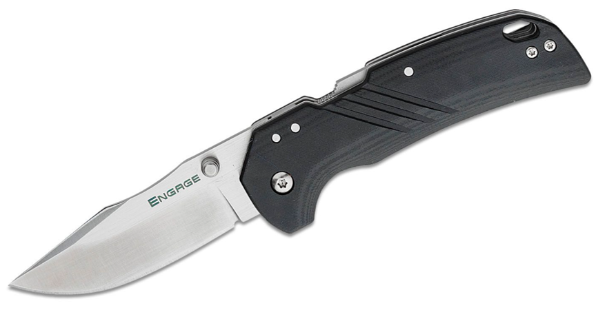 Cold Steel Engage ATLAS Lock Knife S35VN Clip Point Blade, Black G10 Handles (FL-30DPLC-35)