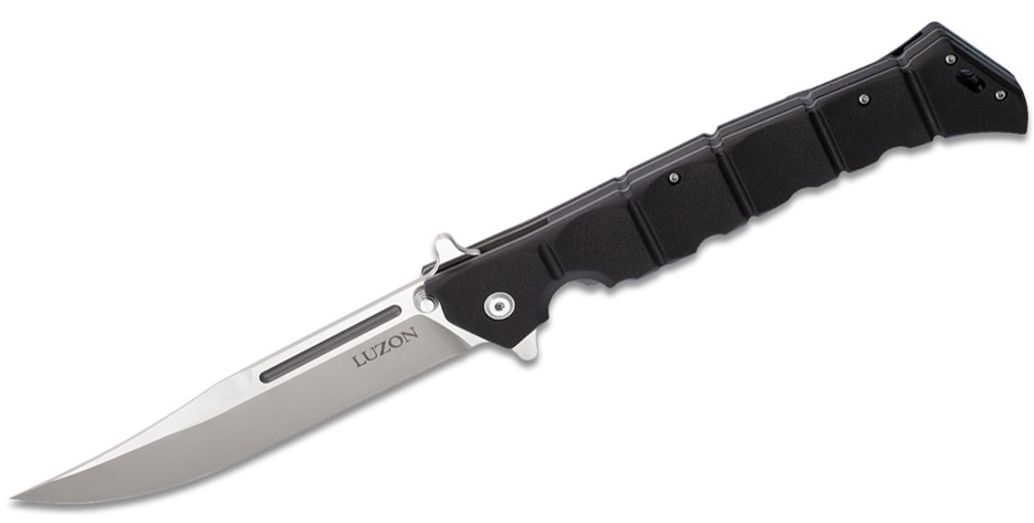 Cold Steel Large Luzon Flipper Knife Plain Blade, Black GFN Handles (20NQX)