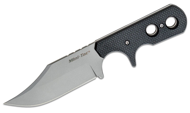 Cold Steel Mini Tac Bowie Neck Knife Fixed Plain Blade with Sheath (49HCF)