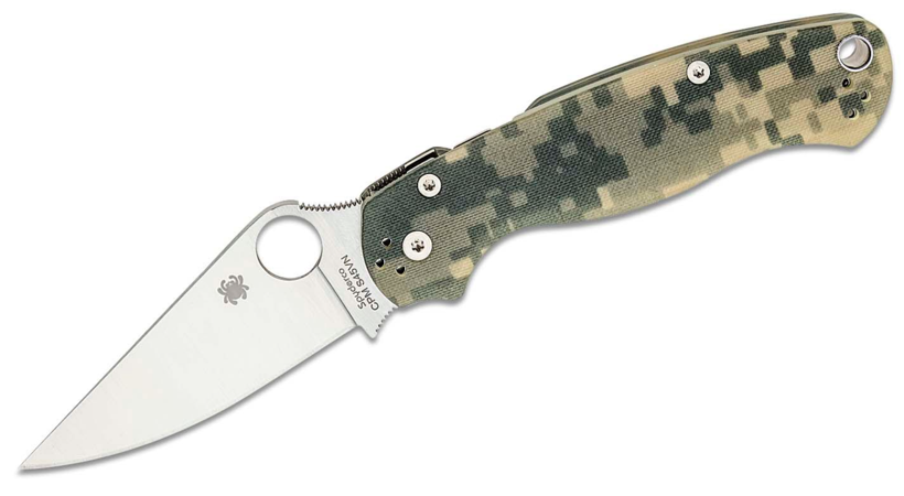Spyderco Paramilitary 2 S45VN Satin Blade, Digital Camo Handles (C81GPCMO2)