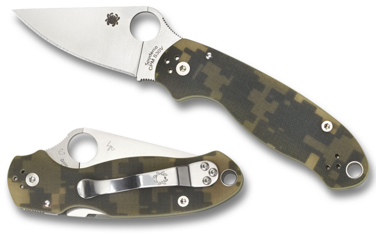 Spyderco Para 3 Folding Knife S45VN Satin Blade, Digital Camo G10 Handles (C223GPCMO)
