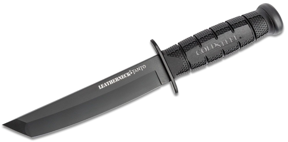 Cold Steel Leatherneck-Tanto Fixed D2 Black Powder Coated Blade, Griv-Ex Handles (39LSFCT)