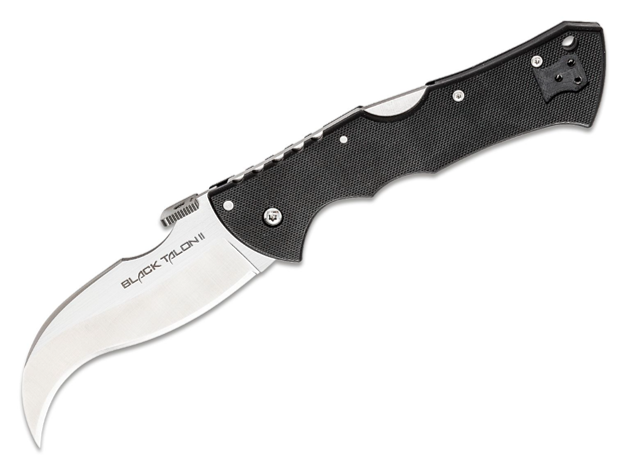 Cold Steel Black Talon II Folding Knife S35VN Plain Blade, Black G10 Handles (22B)