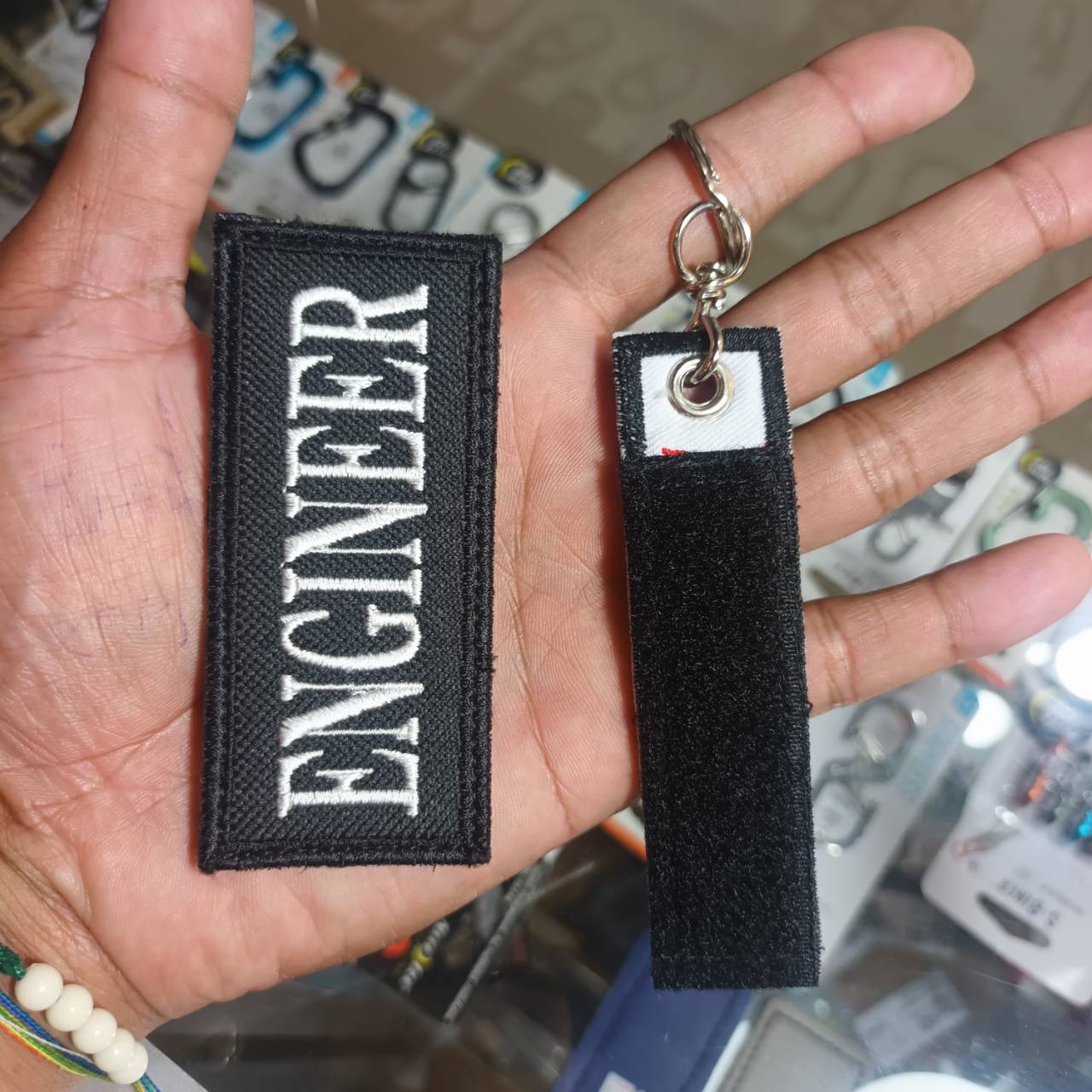 Tec40 ENGINEER VELCRO PATCH 90mm x 40mm with Keychain Holder อาร์มตีนตุ๊กแก วิศวกร