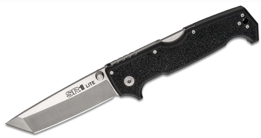 Cold Steel SR1 Lite Folding Knife 8Cr14MoV Tanto Blade, Griv-Ex Handles (62K1A)