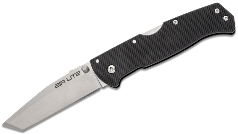 Cold Steel Air Lite Folding Knife AUS-10A Tanto Blade, Black G10 Handles (26WT)