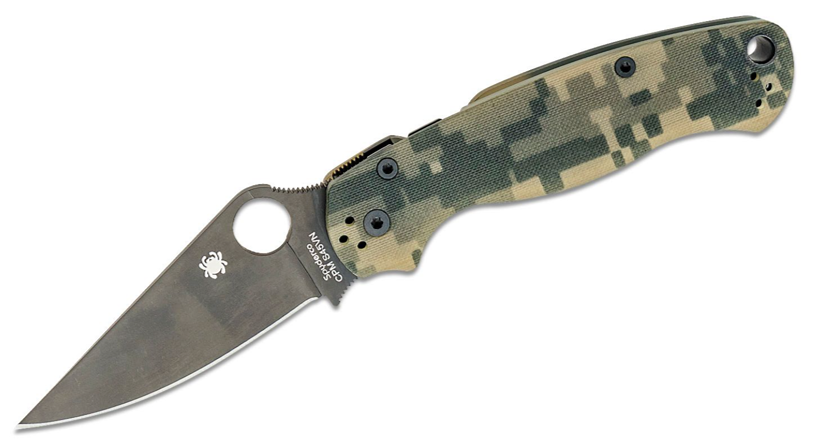 Spyderco Paramilitary 2 CPM-S45VN Black Plain Blade, Digital Camo Handles (C81GPCMOBK2)