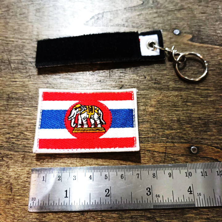 Tec40 VELCRO PATCH THAI ROYAL NAVY ราชนาวี ไทย อาร์มตีนตุ๊กแก 70x45mm with Keychain Holder