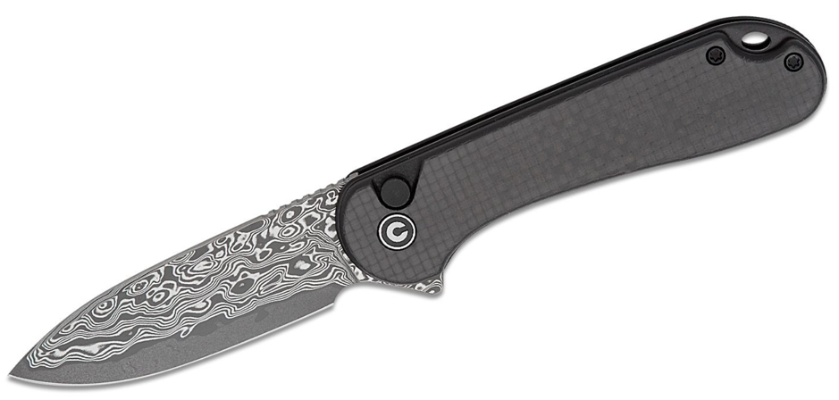 CIVIVI Elementum II Damascus Blade, G10 Handles with Carbon Fiber Overlays (C18062PB-DS1)