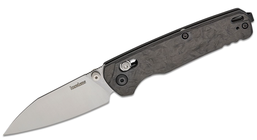 Kershaw Bel Air DuraLock CPM-MagnaCut Drop Point Blade, Marbled Carbon Fiber Handles (6105CF)