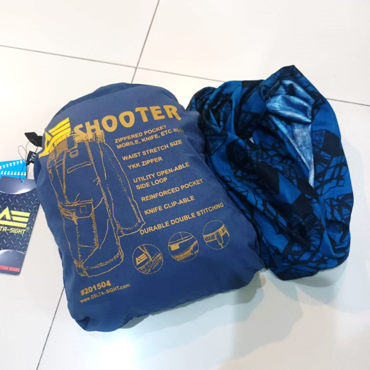 DELTA SIGHT SHOOTER TACTICAL SHORTS MOD UNIT กางเกงขาสั้น ยุทธวิธี BLUE