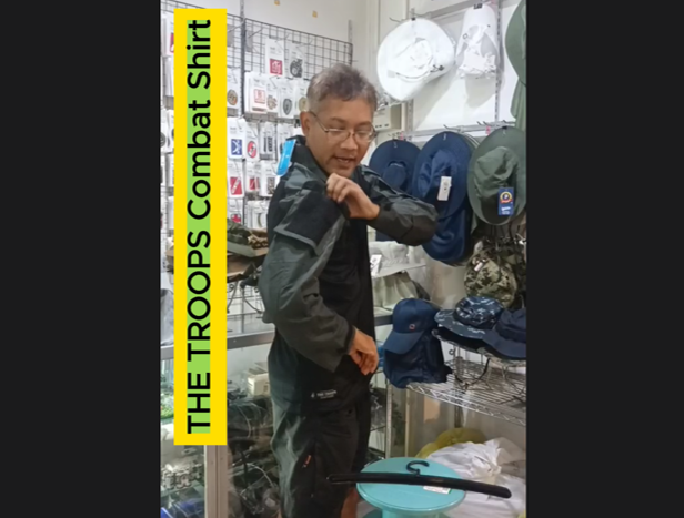 The Troops COMBAT SHIRT LONG SLEEVES เสื้อคอมแบทแขนยาว GREEN