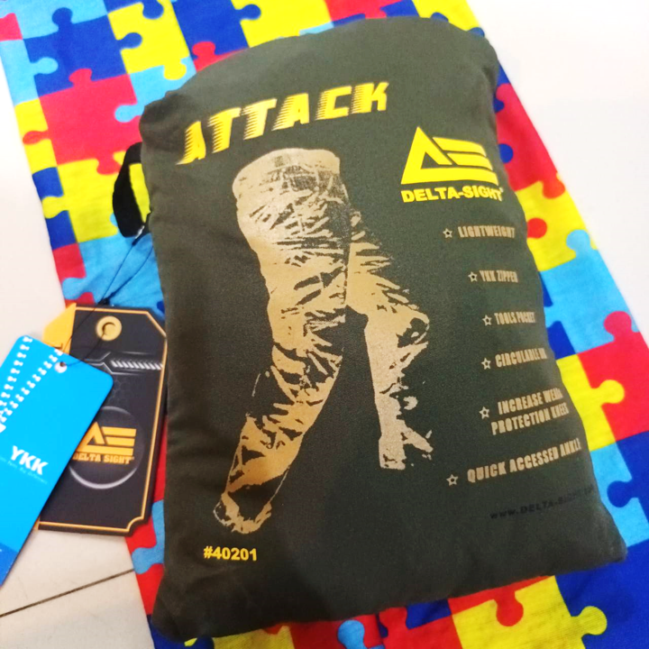 DELTA SIGHT ATTACK TACTICAL PANTS MOD UNIT กางเกงขายาว ยุทธวิธี COLOR GREEN
